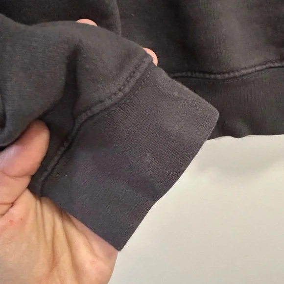 Anine Bing Size Small Ramona Sweatshirt in Washed Black - Picture 7 of 8